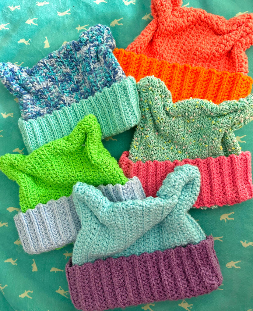 Crochet Kitty Hats